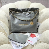 Traditional Specials CHANEL 22 SMALL HANDBAG AS3260 Gray