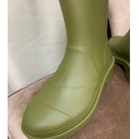 Grade Quality Top Grade Chanel Rubber Rain Boots Green 070168