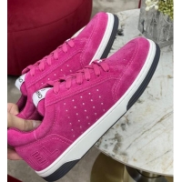 Hot Style Chanel Suede Sneakers G38811 Fuchsia Pink