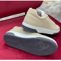 Good Quality Chanel Suede Sneakers G38811 Beige