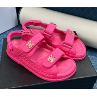 Purchase Chanel Knitwear Strap Flat Sandals G35927 Fuchsia Pink 0706141