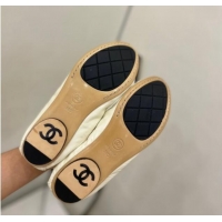 Best Product Chanel Leather Ballerinas Light Beige 071817