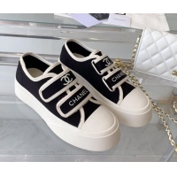 Sumptuous Chanel Canvas Sneakers Black 071824