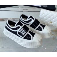 Good Looking Chanel Canvas Platform Sneakers Black 2071827