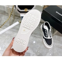 Lower Price Chanel Open Canvas Sneakers Black 071836