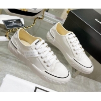 Fashion Chanel Canvas Sneakers White 071837