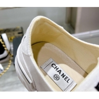 Fashion Chanel Canvas Sneakers White 071837