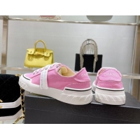 Luxury Chanel Canvas Sneakers Pink 071841