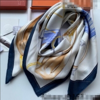 Top Grade Hermes Silk Square Scarf 90x90cm H0906 Grey 2022