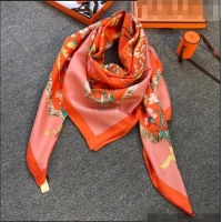 Good Product Hermes Silk Square Scarf 140x140cm H62401 Orange 2022