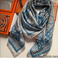 Affordable Price Hermes Cashmere Silk Scarf Shawl 140x140cm 0726 Blue 2022