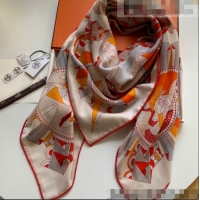 Promotional Hermes Cashmere Silk Scarf Shawl 140x140cm H0726 Orange 2022