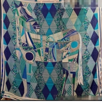 Top Design Hermes Cashmere Silk Scarf Shawl 140x140cm HC0726 Blue 2022