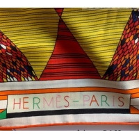 Classic Grade Hermes Cashmere Silk Scarf Shawl 140x140cm HC0726 Orange 2022