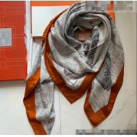 Good Product Hermes Cashmere Silk Scarf Shawl 140x140cm HC0726 Grey 2022