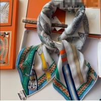 Best Product Hermes Cashmere & Silk Sqaure Scarf 100 H2695 Blue 2022