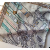 Promotional Best Hermes Cashmere & Silk Sqaure Scarf 100 H2695 Grey 2022