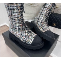 Best Price Chanel Tweed Short Boots Multicolor 2081243