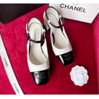 Trendy Design Chanel Quilted Suede Mary Janes Pumps 4cm G39383 White 2081253