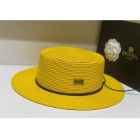 Big Enough Dior Straw Wide Brim Hat DH31401 Yellow 2022