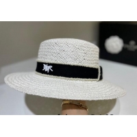 Pretty Style Dior Straw Wide Brim Hat 053148 White 2022