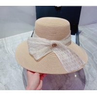 Good Product Dior Straw Wide Brim Hat 0727 Beige 2022