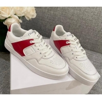 Best Product Celine White Leather Sneakers Red 062134