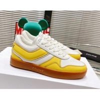 Low Price Celine Trainer Calfskin Low Sneakers Yellow 072008