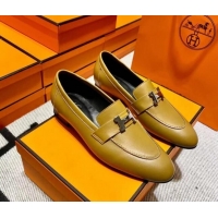 Hot Style Hermes Pairs Loafer in Calfskin Brown/Black 611055