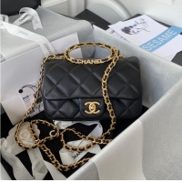 Trendy Design Chanel FLAP BAG Lambskin & Gold-Tone Metal AS3451 black