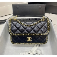 Reasonable Price Chanel Classic Flap Bag Original Sheepskin Leather 3366 black&Gold-Tone Metal