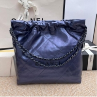 Buy Inexpensive CHANEL 22 HANDBAG AS3262 Navy Blue