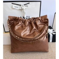 Buy Cheapest CHANEL 22 HANDBAG AS3262 brown