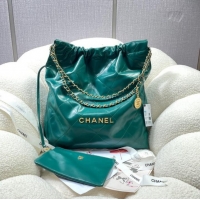 Buy Luxury CHANEL 22 HANDBAG AS3262 green