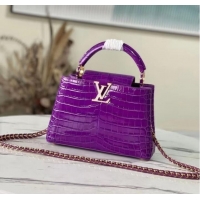 Classic Specials Louis Vuitton crocodile skin CAPUCINES BB M48865 purple