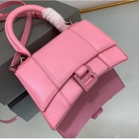 Top Quality Balenciaga HOURGLASS SMALL TOP HANDLE BAG 59353 pink