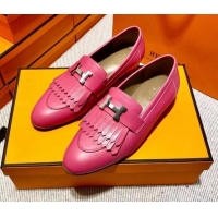 Stylish Hermes Royal Loafer in Calfskin Rosy 0611081