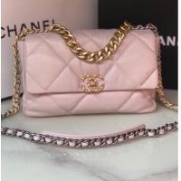 Shop Discount CHANEL Original Lambskin 19 Flap Bag AS1160 AS1161 light Pink