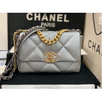 Good Product CHANEL Original Lambskin 19 Flap Bag AS1160 AS1161 Silver