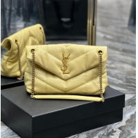 New Design Yves Saint Laurent PUFFER SMALL CHAIN BAG IN QUILTED LAMBSKIN 5774761 yellow