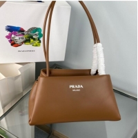 Pretty Style Prada Leather Triangle bag 1BA368 brown