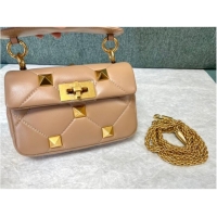 Promotional VALENTINO GARAVANI ROMAN STUD Small sheepskin bag 1W2B0L04 Cream apricot