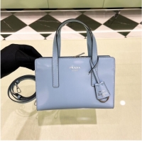 Good Product Prada Re-Edition 1995 brushed-leather small shoulder bag 1BA357 light blue