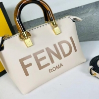 Well Crafted Fendi By The Way Mini Small leather Boston bag 8BS067A Cream