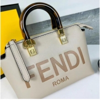 Top Grade Fendi By The Way Mini Small leather Boston bag 8BS067A dove gray