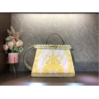 Most Popular Fendi Peekaboo printed silk bag bag F1951 pink