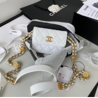 Shop Grade CHANEL CLUTCH WITH CHAIN AP2857 white