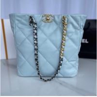 Super Quality CHANEL 19 SHOPPING BAG AS3519 light blue