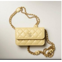 Most Popular Chanel CLUTCH WITH CHAIN AP2929 Light Yellow