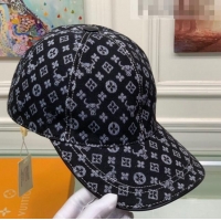 Unique Style Louis Vuitton Monogram Ox Jacquard Canvas Baseball Hat LV0175 Black 2021